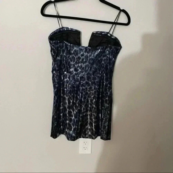 Zara Short Sequin Dress Leopard Print Medium 9447/710 - Picture 6 of 9